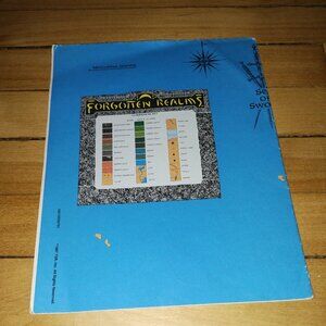 Forgotten Reams Role Playing Game Map of the Area around the Sword Coast